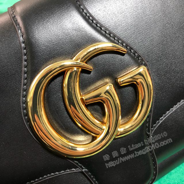 Gucci包 古馳女包 550129 Gucci牛皮單肩女包 Gucci斜挎包 黑色  gudj1005